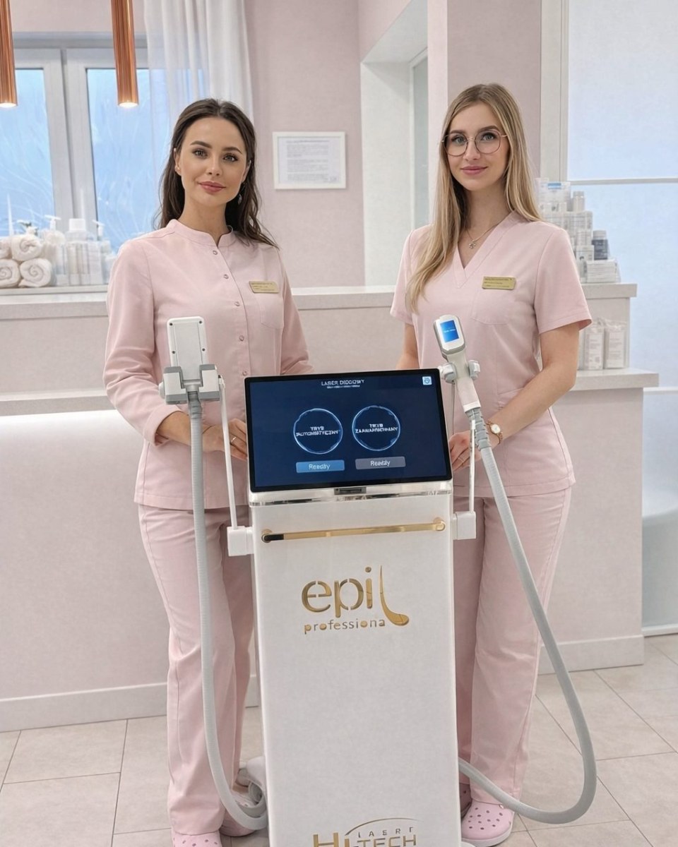 Kornelia przy laserze do epilacji